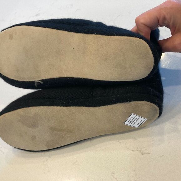 Naked Cashmere Cashmere Bootie Slippers Black Large - Picture 6 of 7